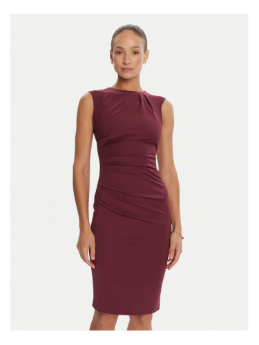 Rinascimento Коктейлна рокля CFC0125332003 Бордо Slim Fit