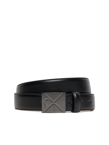 Calvin Klein Мъжки колан Emblem Plaque Buckle 32Mm LV04D7046G Черен