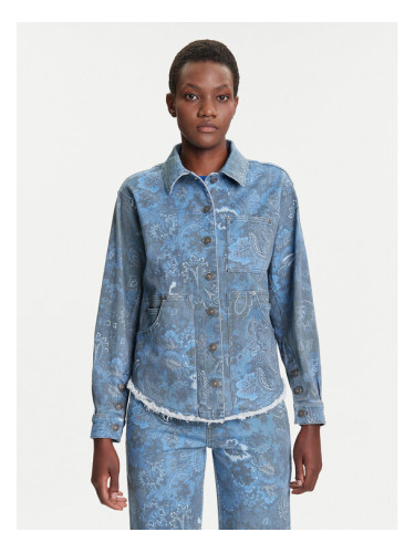 Desigual дънкова риза Pasleyblue 25WWEW68 Син Loose Fit