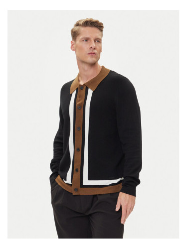 HUGO Кардиган Splon 50543770 Черен Relaxed Fit