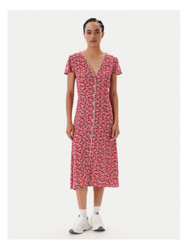 Tommy Jeans Ежедневна рокля DW0DW20884 Червен Regular Fit