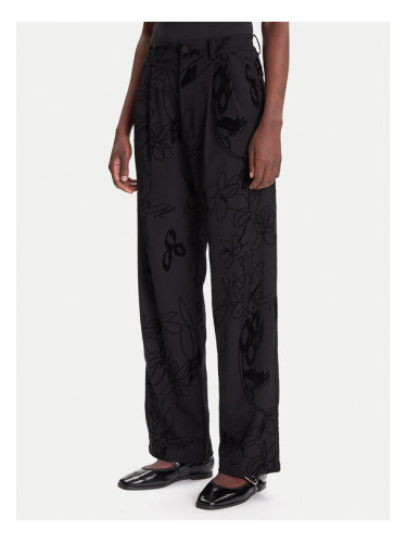 Desigual Текстилни панталони Flock 25WWPW05 Черен Regular Fit