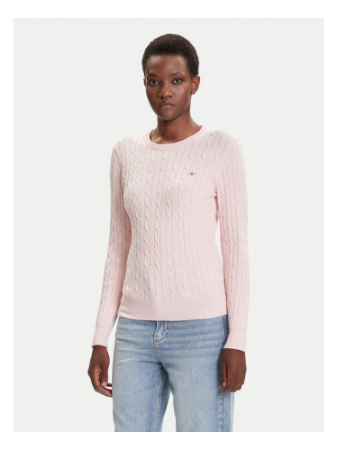 Gant Пуловер 4800100 Розов Slim Fit