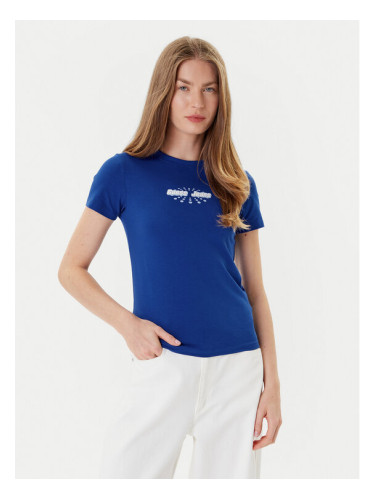 Guess Jeans Тишърт W5YI04 J1314 Син Slim Fit