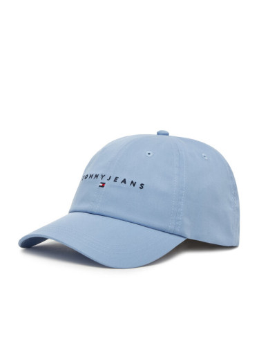 Tommy Jeans Шапка с козирка Linear Logo 6 Panel AW0AW16868 Светлосиньо