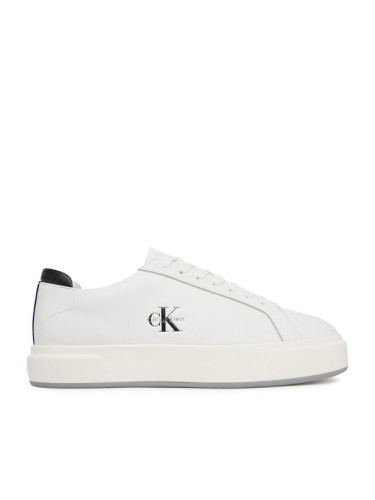 Calvin Klein Сникърси Basket Cupsole Laceup Lth Ml YM0YM01460 Бял