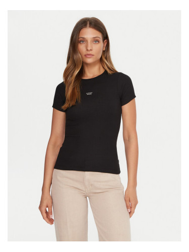 Guess Jeans Тишърт W5BP45 KA0H1 Черен Slim Fit