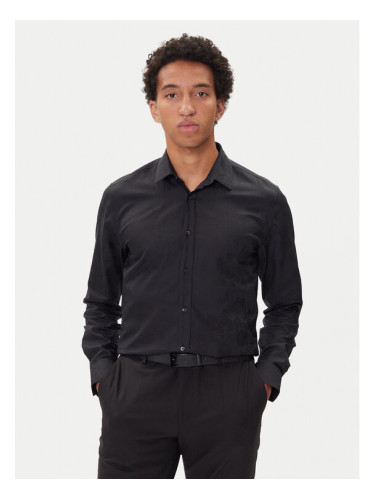 HUGO Риза Elisha02 50544981 Черен Slim Fit