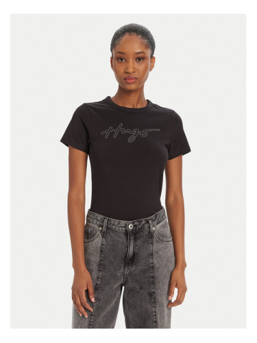 HUGO Тишърт Deloris 50532137 Черен Regular Fit