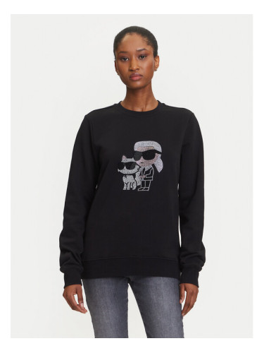 KARL LAGERFELD Суитшърт A3W20069 Черен Regular Fit