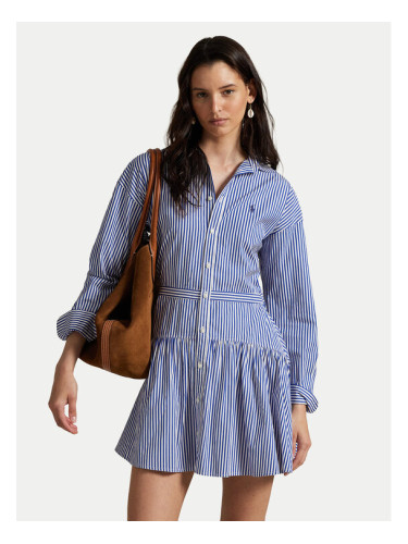 Polo Ralph Lauren Рокля тип риза 211972052001 Син Regular Fit