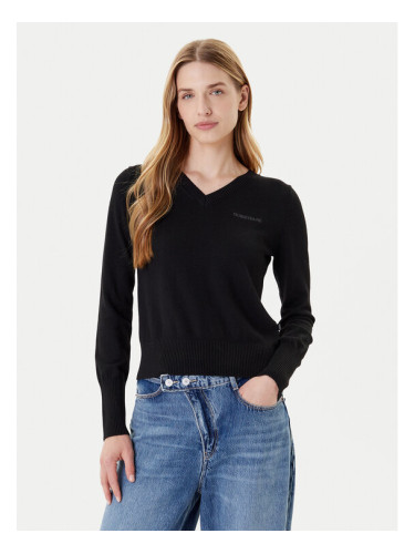 Guess Jeans Пуловер W4BR84 Z3HO2 Черен Regular Fit