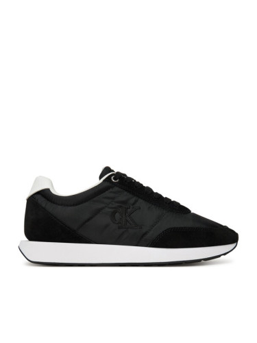 Calvin Klein Сникърси Retro Runner Lace Up Nylon Mg YW0YW01990 Черен