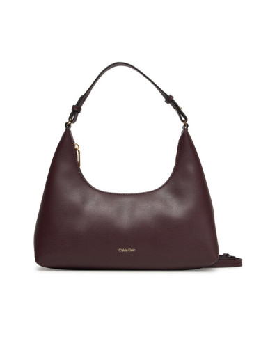 Calvin Klein Дамска чанта Foil Logo Conv Shoulder Bag LV04F3272G Бордо