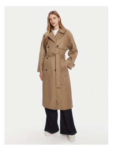 Calvin Klein Тренч LV044C501G Кафяв Regular Fit