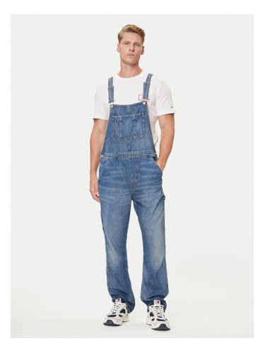 Tommy Jeans Гащеризон с презрамки Classic DM0DM21244 Син Straight Fit