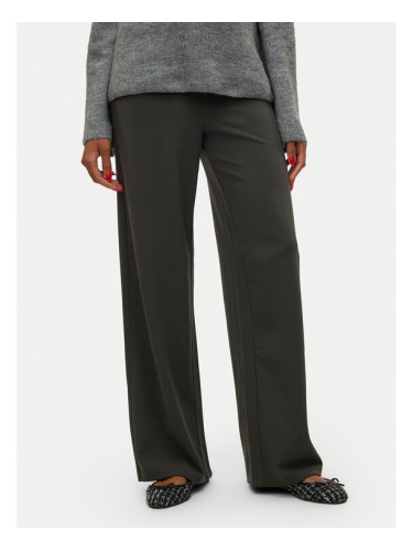 Vero Moda Текстилни панталони Berlin 10318454 Сив Wide Leg