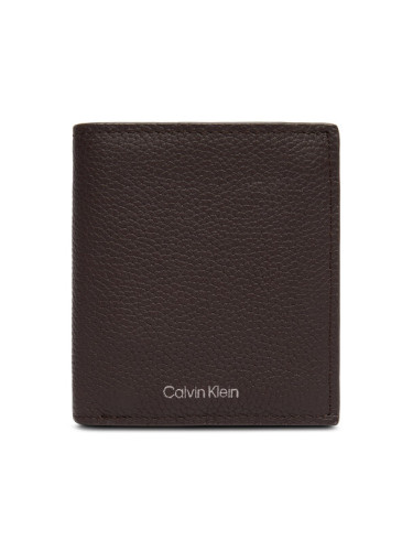 Calvin Klein Портфейл Foil Emboss Slim Trifold W Card LV04D1063G Кафяв
