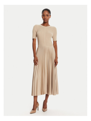 BOSS Ежедневна рокля Fadridi 50535658 Бежов Regular Fit