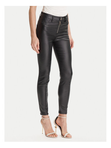 Rinascimento Панталони от имитация на кожа CFC0126158003 Черен Skinny Fit