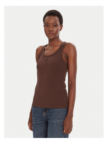 HUGO топ Datamia 50514489 Кафяв Slim Fit