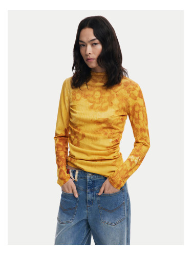 Desigual Поло Ottawa 25WWJF38 Жълт Regular Fit