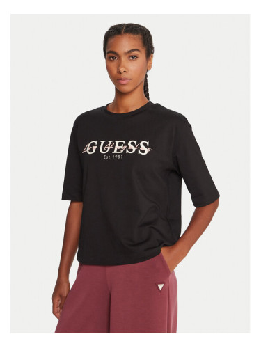 Guess Тишърт V5YI02 I3Z14 Черен Boxy Fit