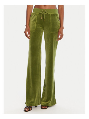 Juicy Couture Долнище анцуг Layla JCSEBJ001G Зелен Regular Fit