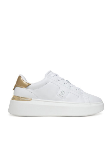Tommy Hilfiger Сникърси Chic Platform Gold FW0FW08817 Бял