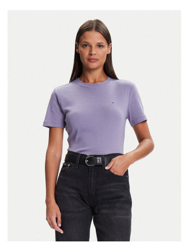 Tommy Hilfiger Тишърт New Cody WW0WW40587 Виолетов Slim Fit