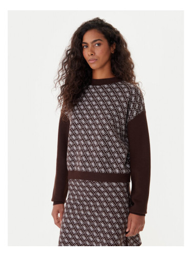 Guess Поло W5BR23 Z3JD2 Кафяв Relaxed Fit