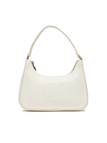 Calvin Klein Дамска чанта Bold Ck Small Shoulder Bag LV04F3230G Бял