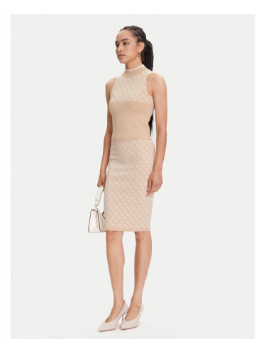 Guess Пола тип молив W4BD53 Z37K0 Бежов Regular Fit