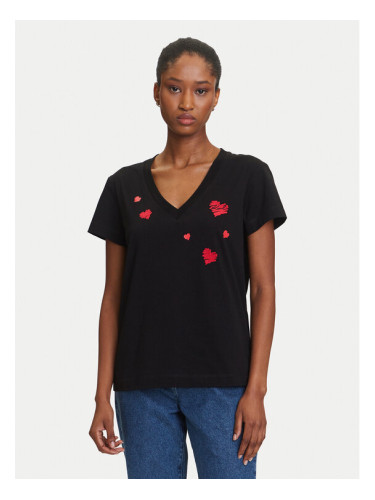 KARL LAGERFELD Тишърт A3W17017 Черен Regular Fit