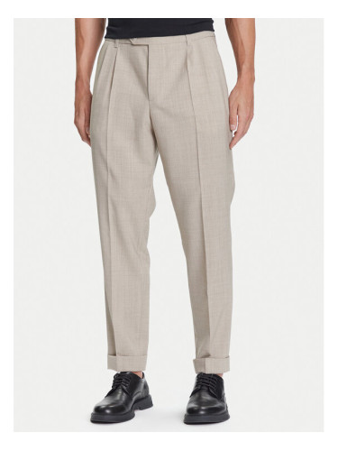 BOSS Текстилни панталони C-Perin-DPL 50545822 Бежов Tapered Fit