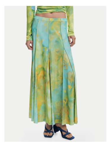 Desigual Макси пола Desvanecer 25WWFK06 Зелен Regular Fit