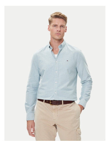 Tommy Hilfiger Риза Solid Heritage MW0MW35774 Зелен Regular Fit