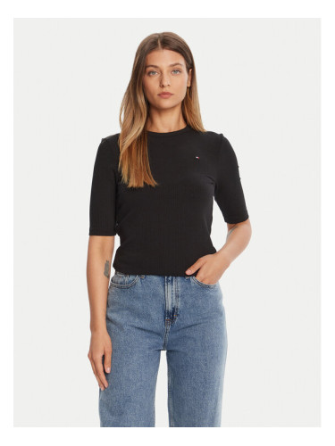 Tommy Hilfiger Блуза WW0WW47308 Черен Slim Fit