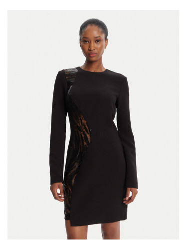 Just Cavalli Коктейлна рокля 79PAO918 Черен Regular Fit