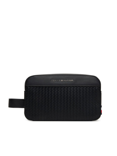 Tommy Hilfiger Несесер Th Woven Washbag AM0AM13838 Черен