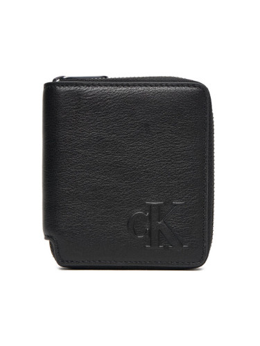 Calvin Klein Портфейл Ck Zip Billfold LV04D1077G Черен