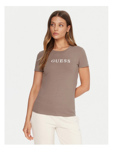 Guess Тишърт O5RI01 KBBU1 Бежов Regular Fit