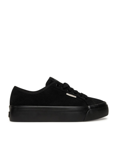 Calvin Klein Сникърси Vulc Flatf Lace Up Sue/Wl Ck YW0YW02000 Черен