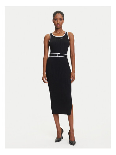 KARL LAGERFELD Ежедневна рокля A3W13039 Черен Slim Fit