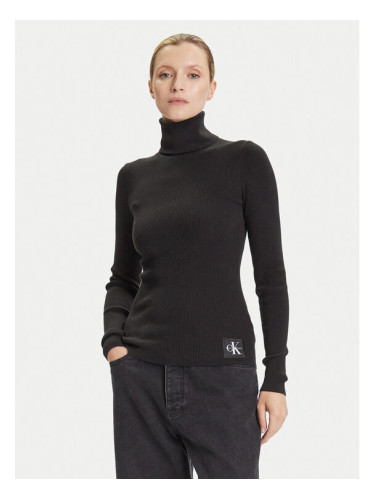 Calvin Klein Jeans Поло LV047D350G Черен Regular Fit