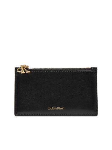 Calvin Klein Портфейл Ck Zip Cardcase 6Cc LV04F1076G Черен