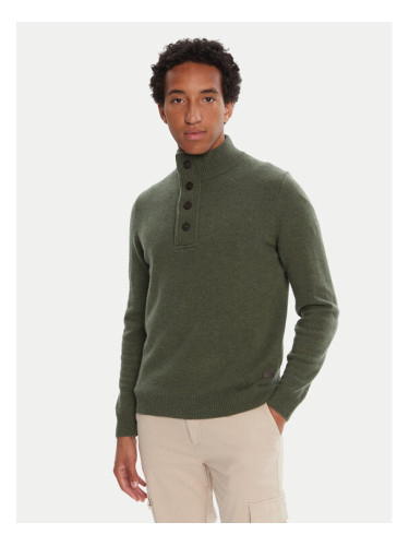 Barbour Пуловер Patch Half Zip MKN0585OL51 Зелен Regular Fit