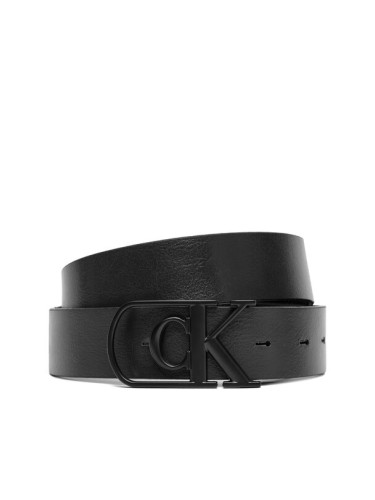 Calvin Klein Мъжки колан Curve Monogram Buckle 32Mm Rev LV04D7021G Черен
