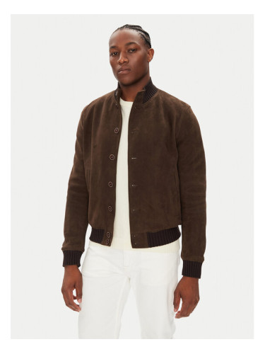 Milestone Кожено яке MSDario 531621 60695 Кафяв Regular Fit