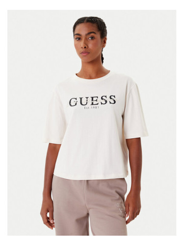 Guess Тишърт V5YI02 I3Z14 Бежов Boxy Fit